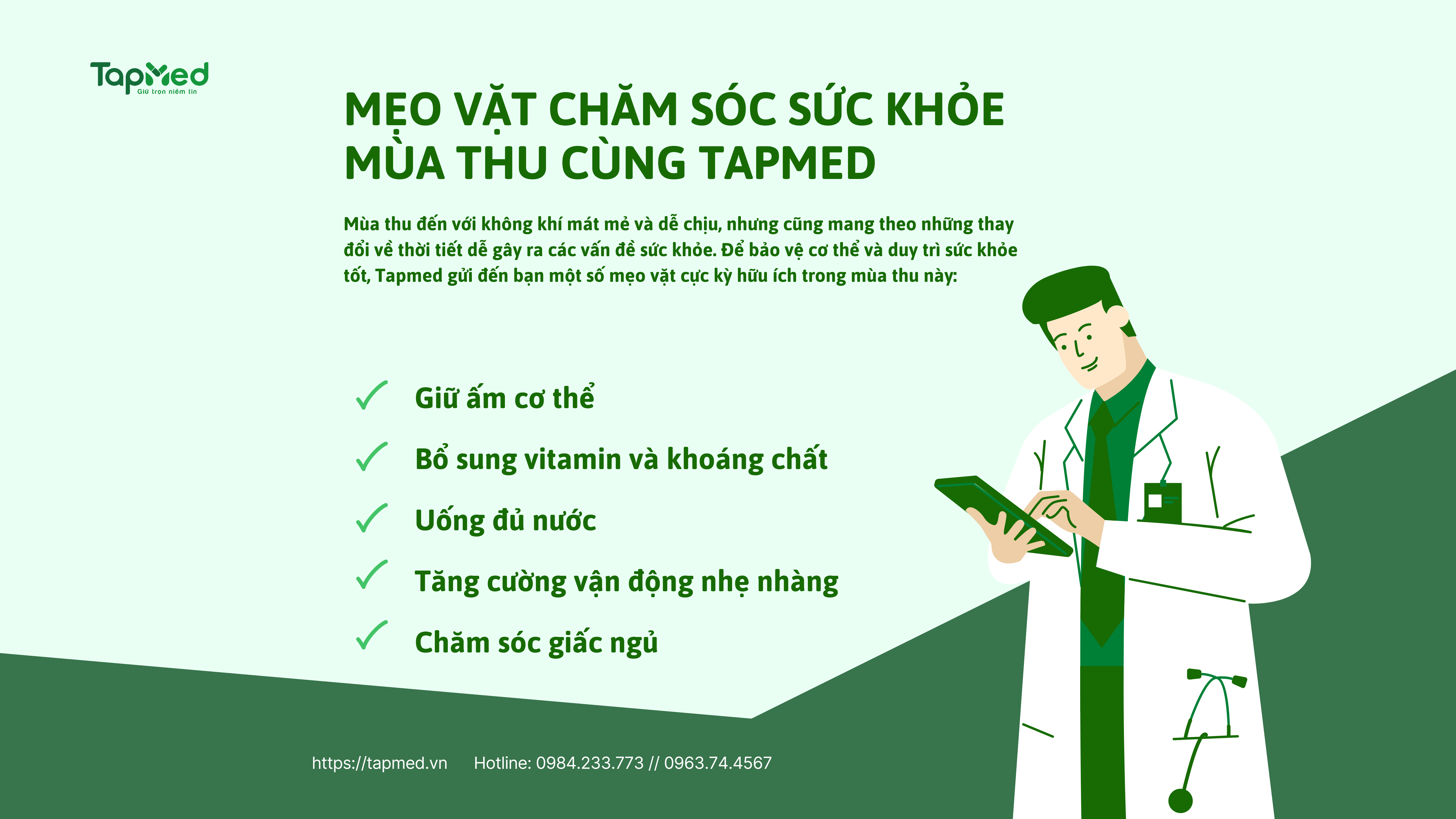 Mẹo Vặt Chăm Sóc Sức Khỏe Mùa Thu Cùng Tapmed 🍂